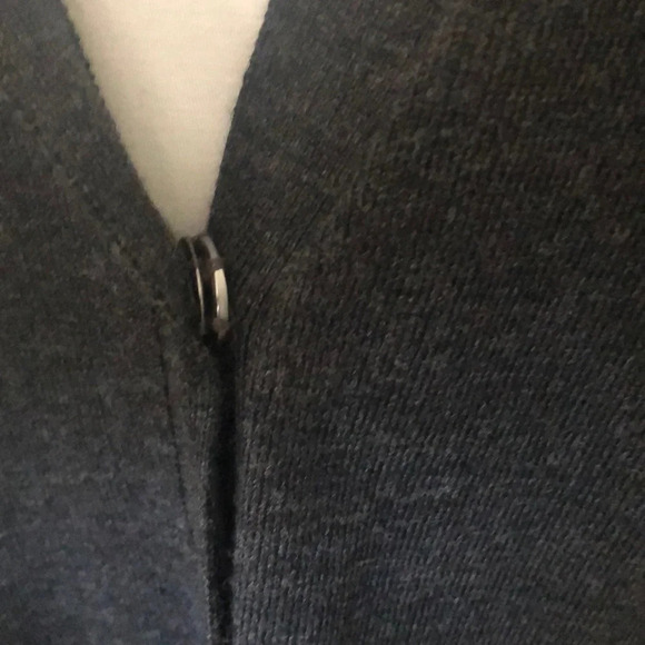 {Eileen Fisher}  Long Merino Wool Cardigan, small - Picture 5 of 8